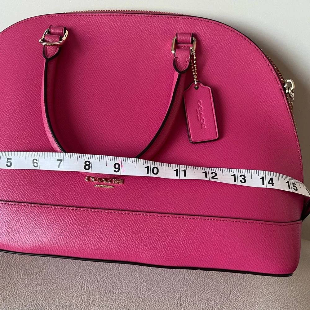 Coach Sierra Satchel Hot Pink Leather Crossbody Shoulder Bag Medium
